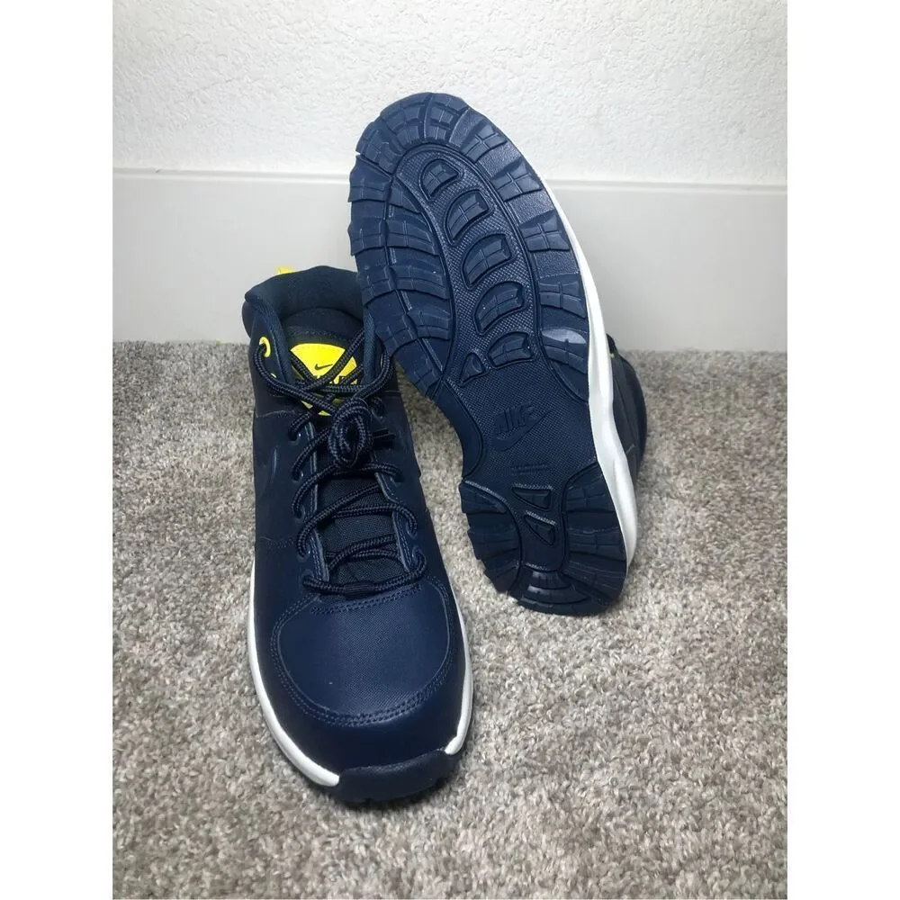 Nike Monoa Boots Kids Size 5 Navy/ Yellow/ White